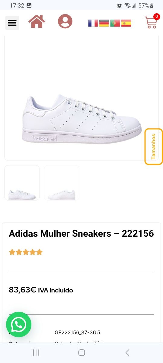 Adidas mulher sapatilha