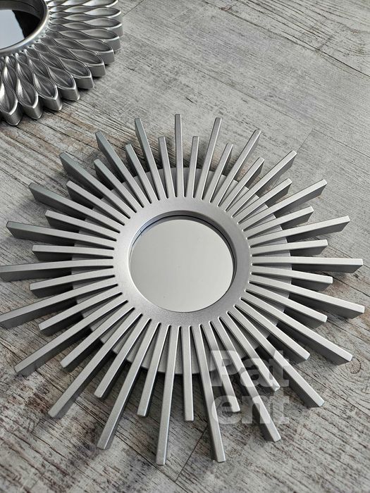 Lustra zestaw 3 luster w srebrnych ramkach do domu na ścianę dekoracja