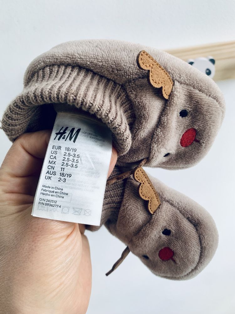 Nowe kapcie miękkie renifer H&M 19/20