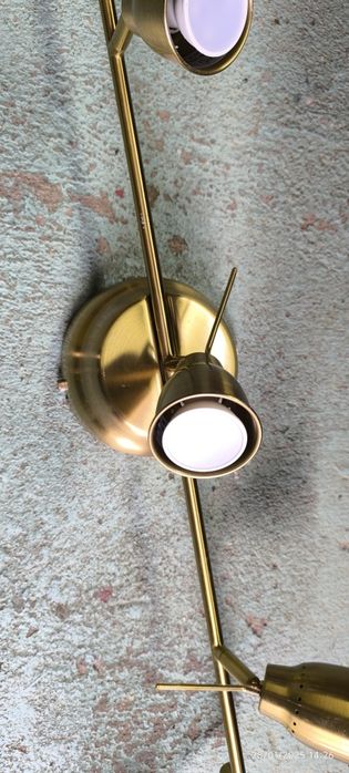 Candeeiro de tecto para quarto ou escritório dourado