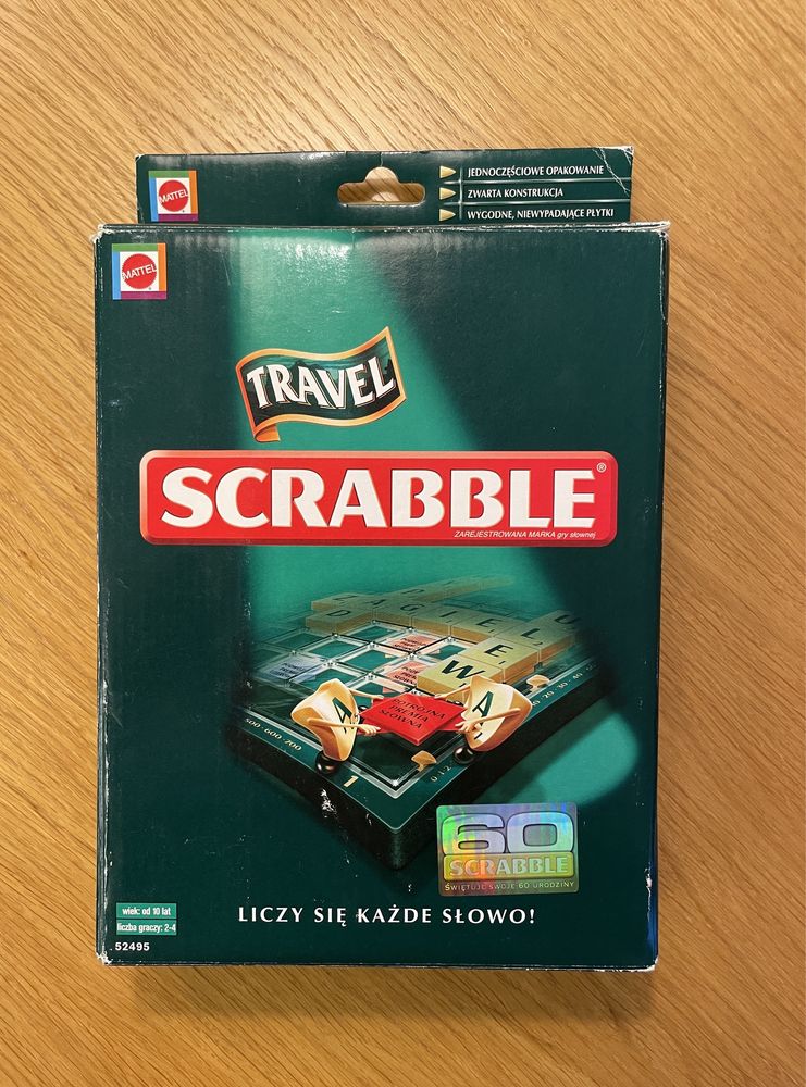 NOWE Scrabble Travel Mattel 52495