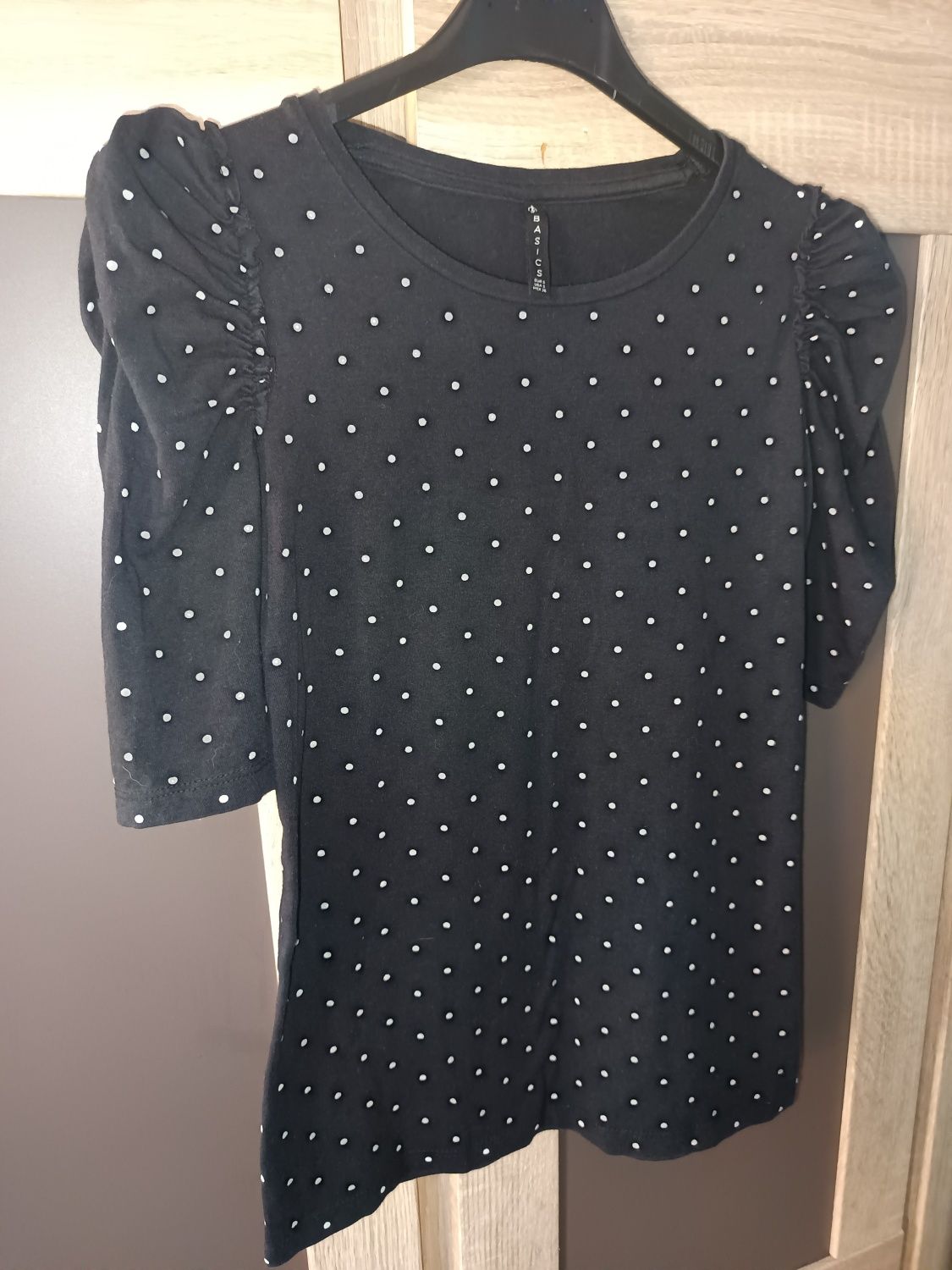 Bluzka w kropki roz S/36