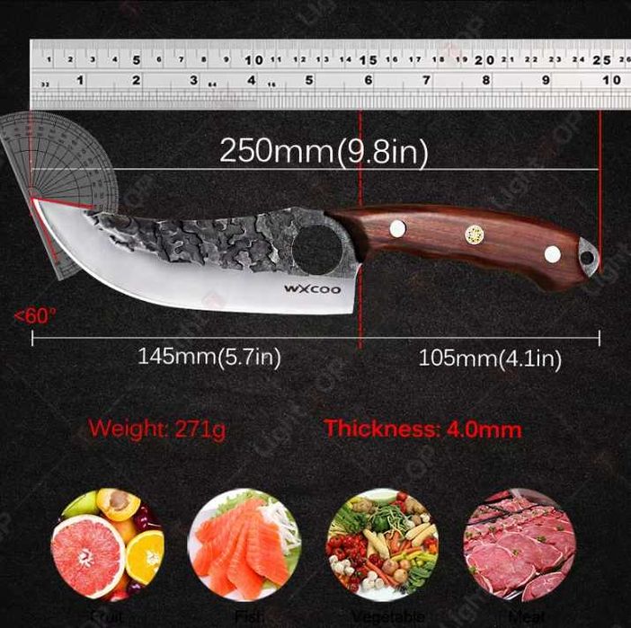 Нож кухонный Нож кованый Нож обвалочный Нож для мяса Кухонний ніж