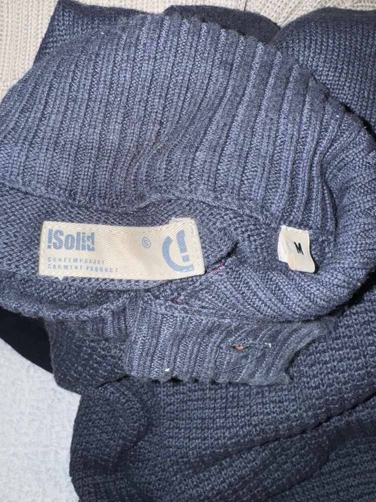 Sweter z guzikami granatowy M