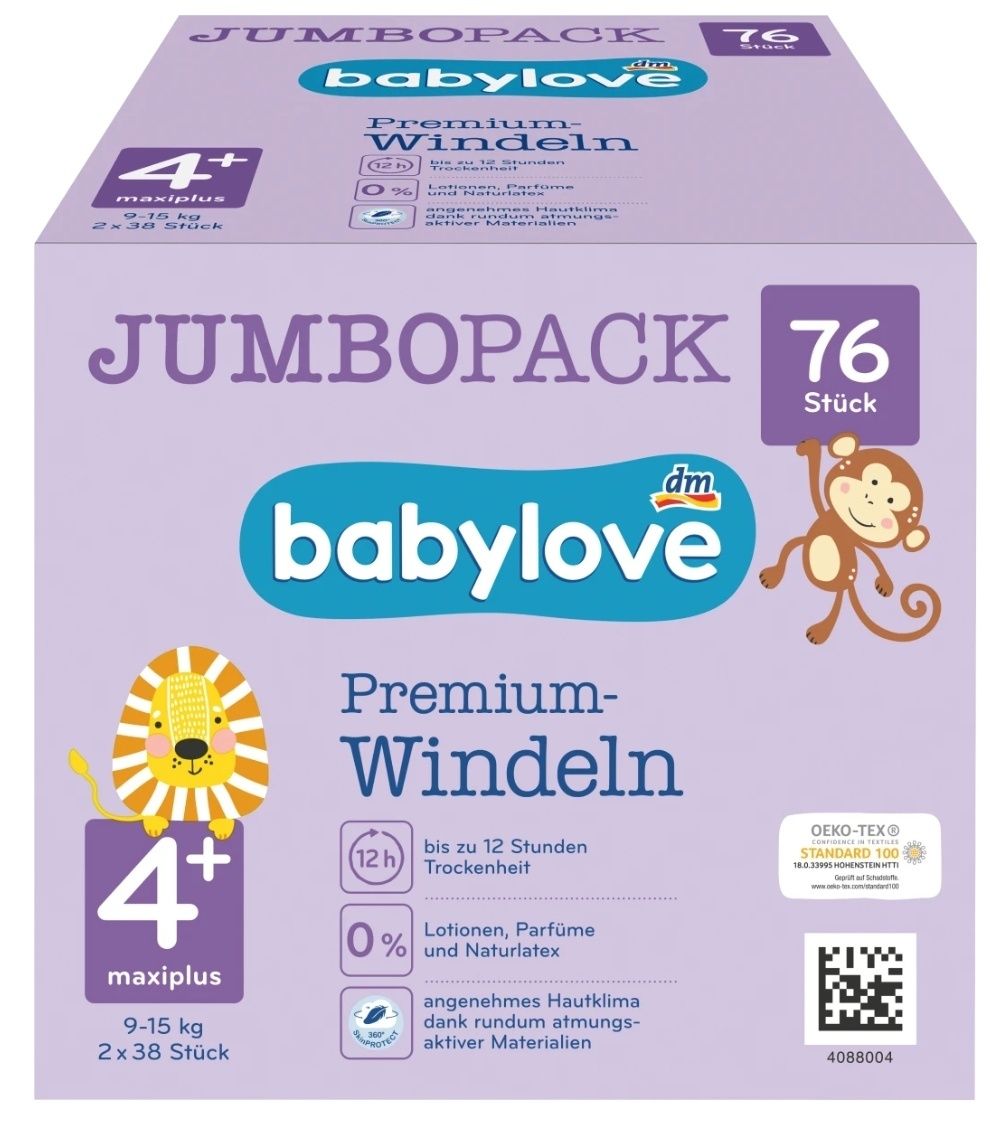 Підгузники babylove 3, 4, 4+, 5, 6