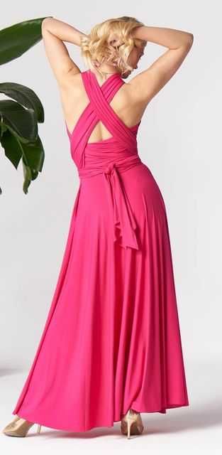 Naoko nowa sukienka infinity maxi Raspberry Sorbet R. XL