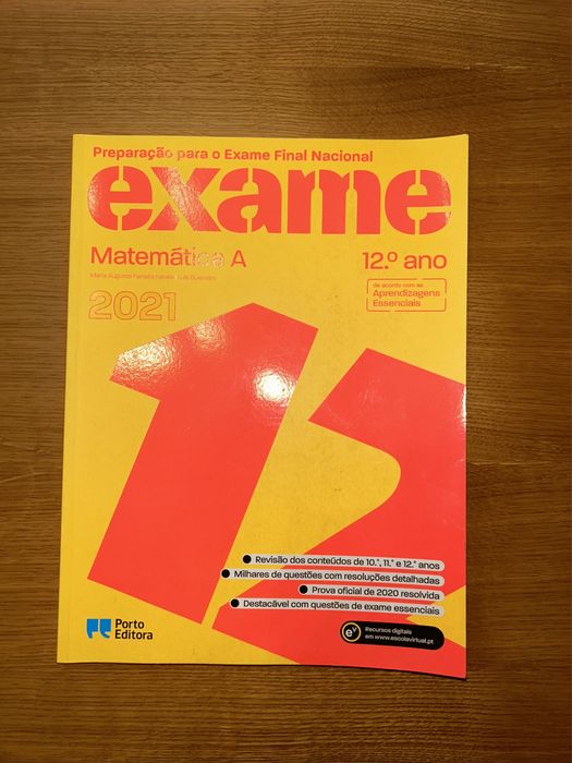 Livro Preparação para o exame de matemática A 12º ano