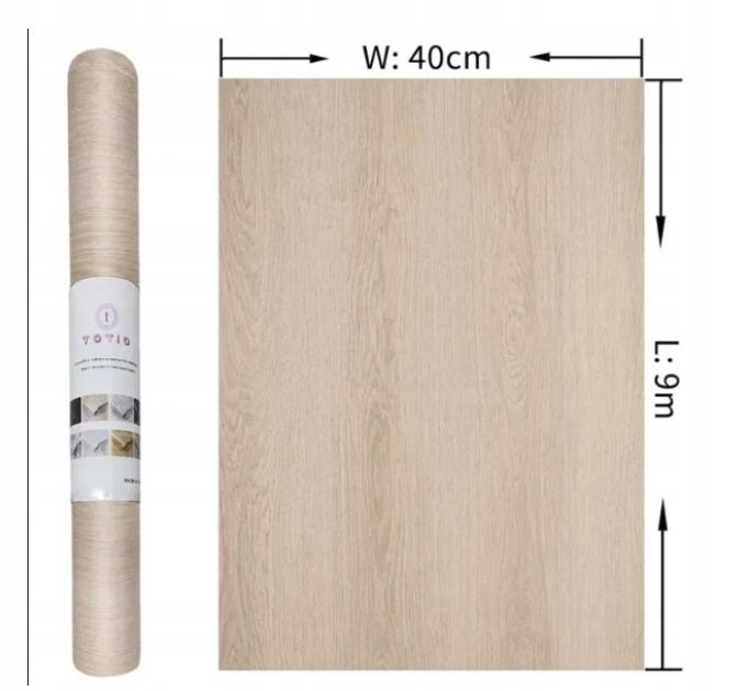 Totio Samoprzylepna Tapeta O Wyglądzie Słojów Drewna 3D 9 M X 40 Cm