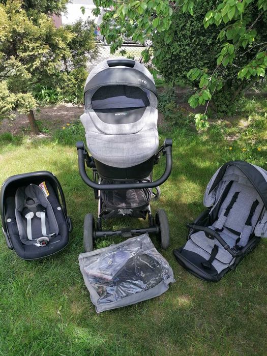 Wózek dziecięcy Bebetto Tito Premium Class+ nosidełko maxi cosi pebble