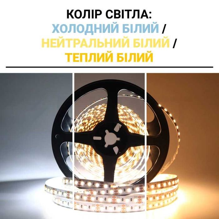 LED стрічка CCT від холодного до теплого