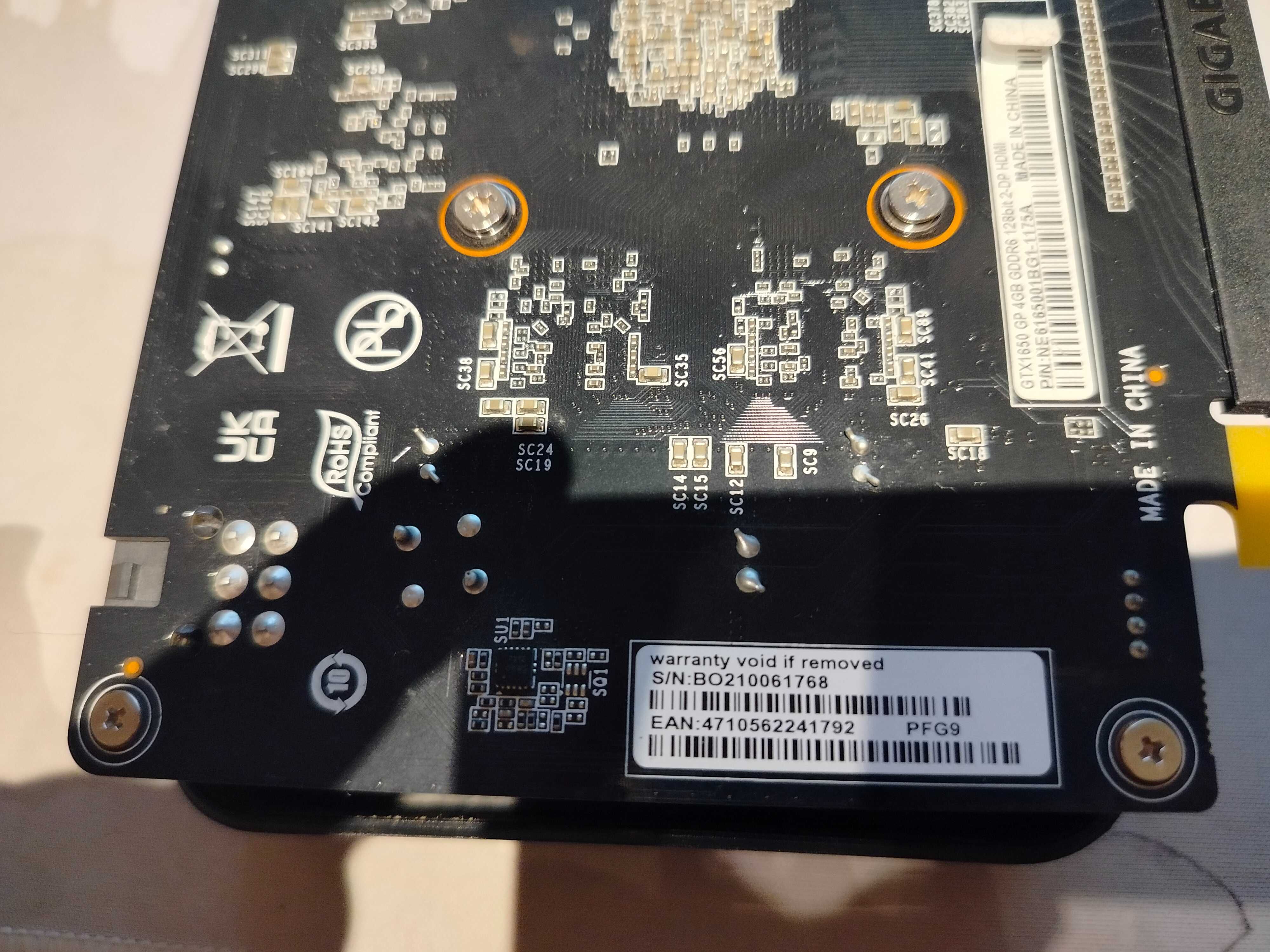 karta graficzna GEFORCE GTX1650/GP4G GDDR6 128 BIT 2-DP HDMI