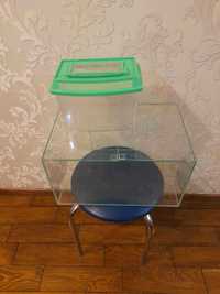 Террариум стеклянный (40*22*26 см) можно в комплекте с переноской