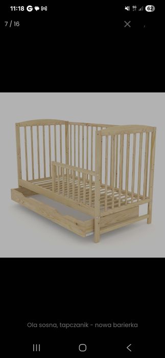 Drewniane łóżeczko tapczanik Ola sklep Julia