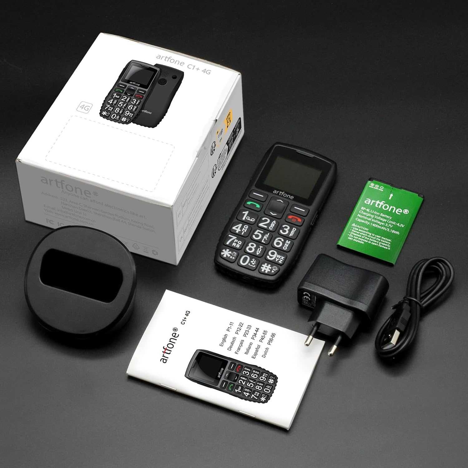 ARTFONE C1 | telefon dla seniora | duże przyciski