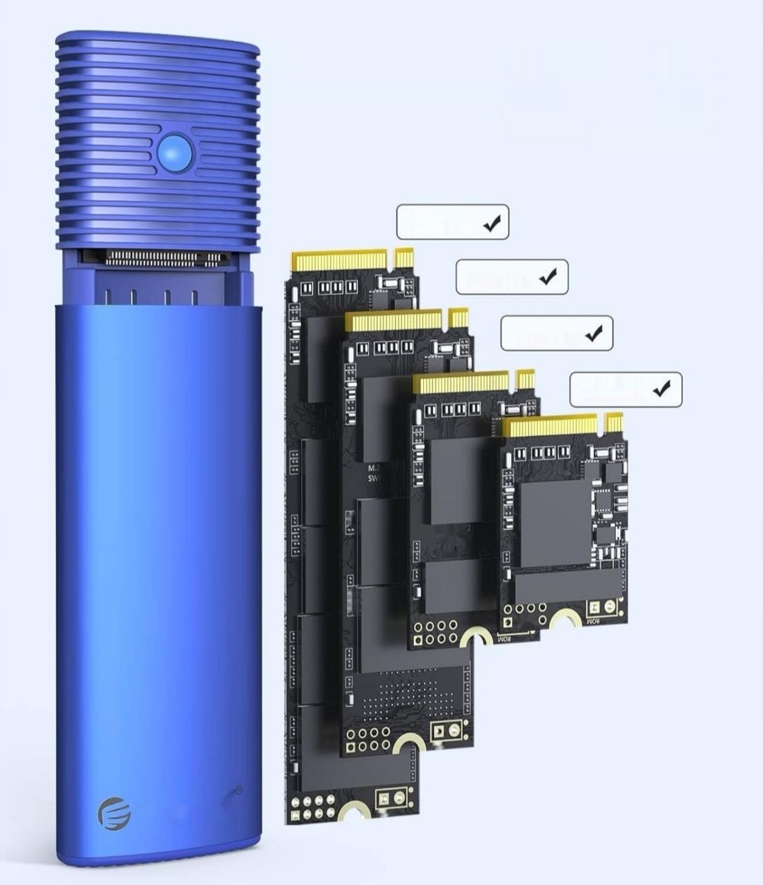 ORICO M.2 NVMe SATA SSD Adapter, USB C 3.2 Gen 2, 10Gbps PCIe NVMe, Al
