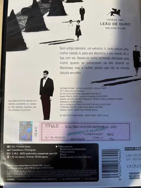 O Último Ano Em Marienbad de Alain Resnais