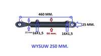 cylinder hydrauliczny wysuw 250 mm. siłownik tłok 40/22/250/460