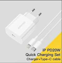 НАБОР Lightning 20W PD Блочёк + Кабель Быстрая Зарядка iPhone