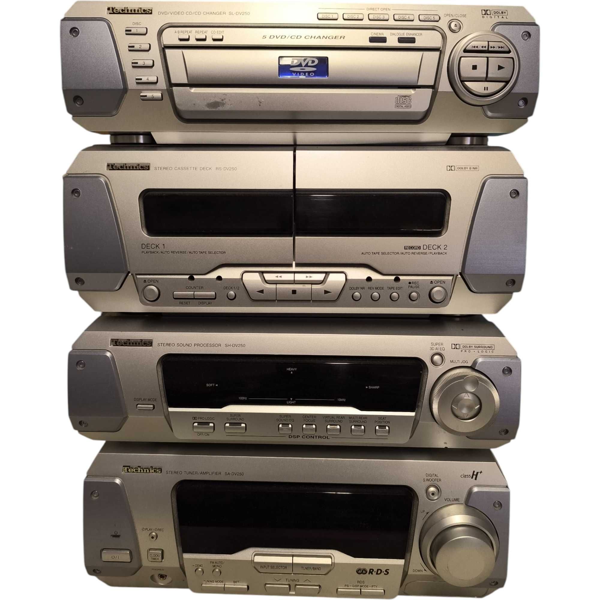 Japońska 4 elementowa wieża Technics SA-DV250 SH RS SL-DV250 DVD
