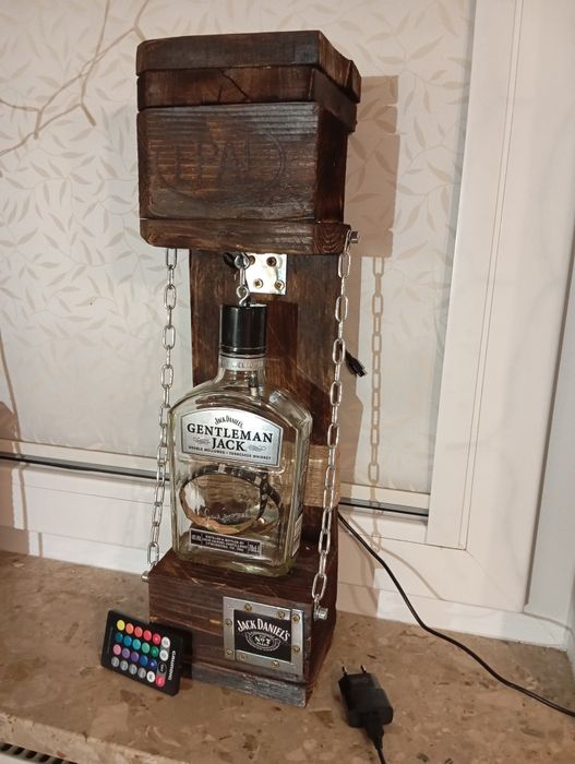 Lampa stojąca Jack Daniels Gentelmen loft steampunk industrial popart