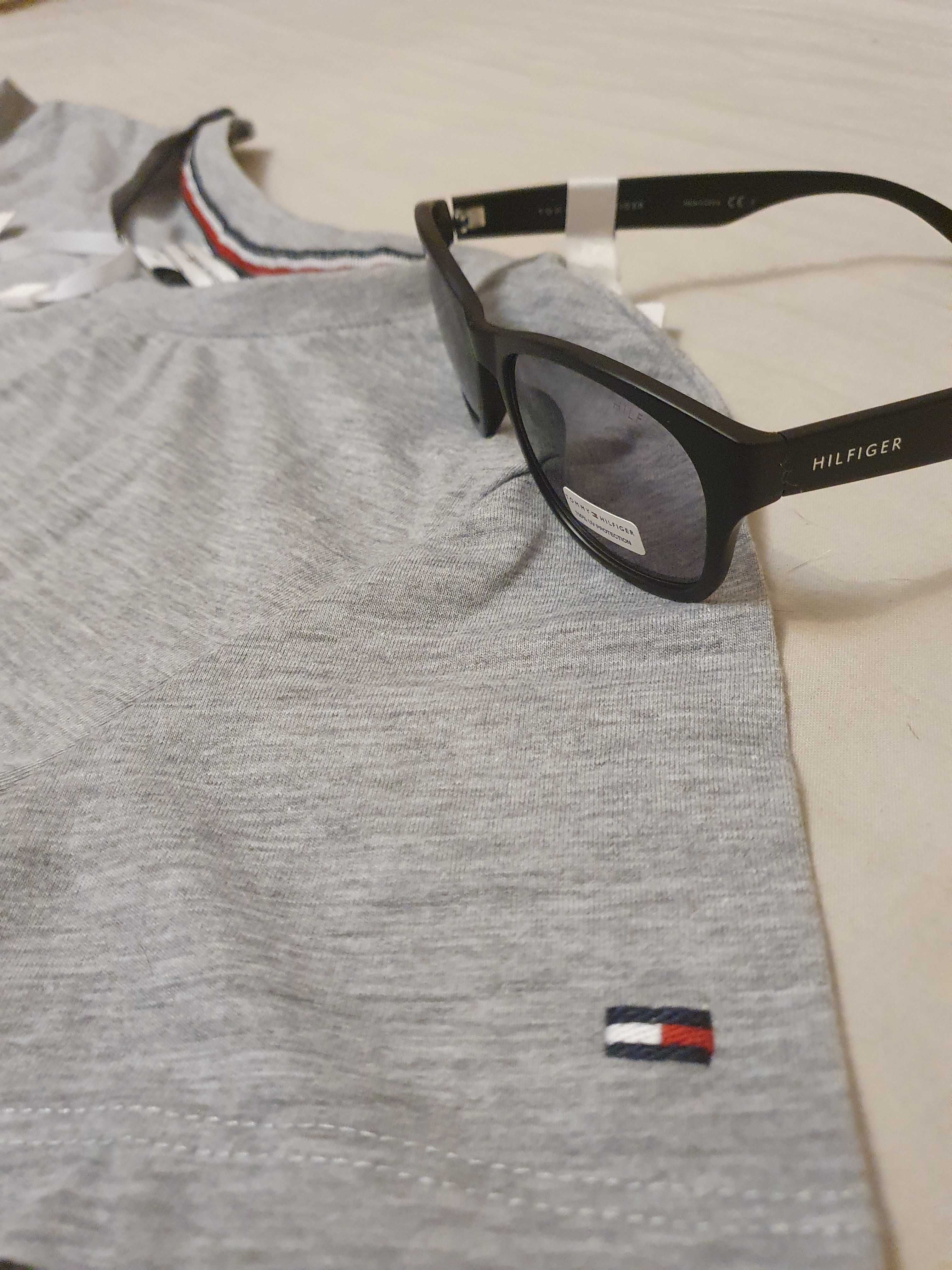 NOWA koszulka Tommy Hilfiger t-shirt TH bluzka szara  M