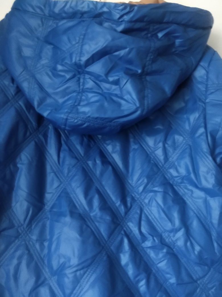 Nowa chabrowa kurtka przejściową z kapturem XL