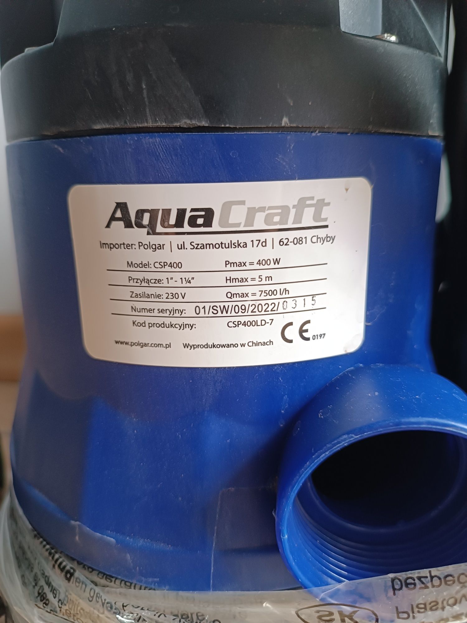 Pompa Wody AquaCraft CSP400