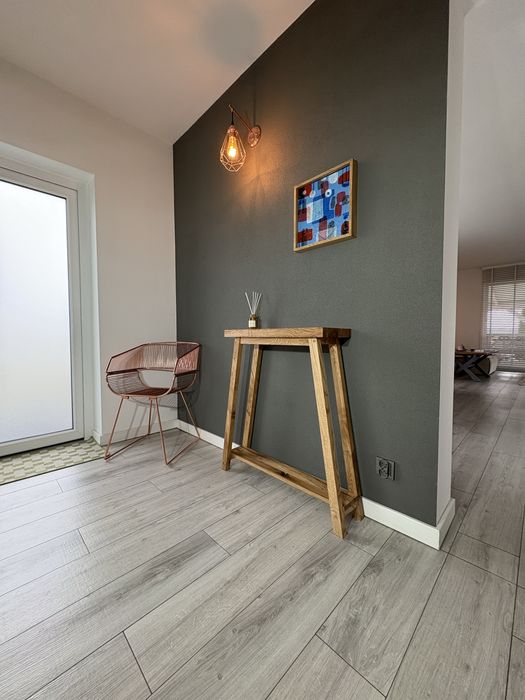 Konsola 100 % lity dąb (70x26x90 cm) Vintage komoda - DOSTĘPNA OD RĘKI