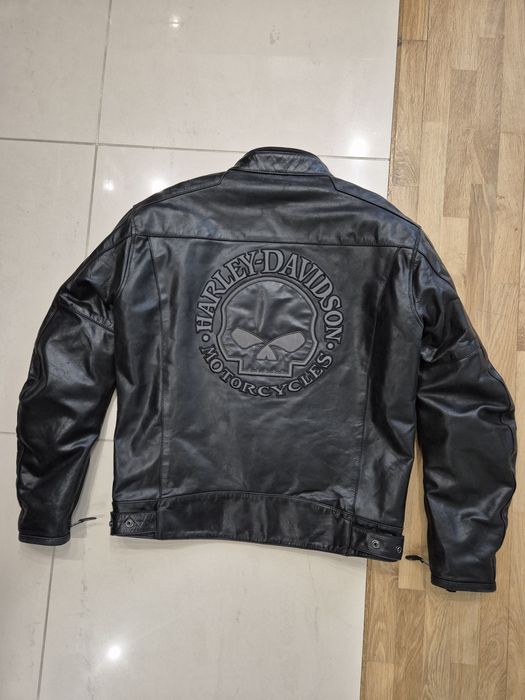 Harley Davidson Oryginalna kurtka skórzana Reflektive Skull roz.L