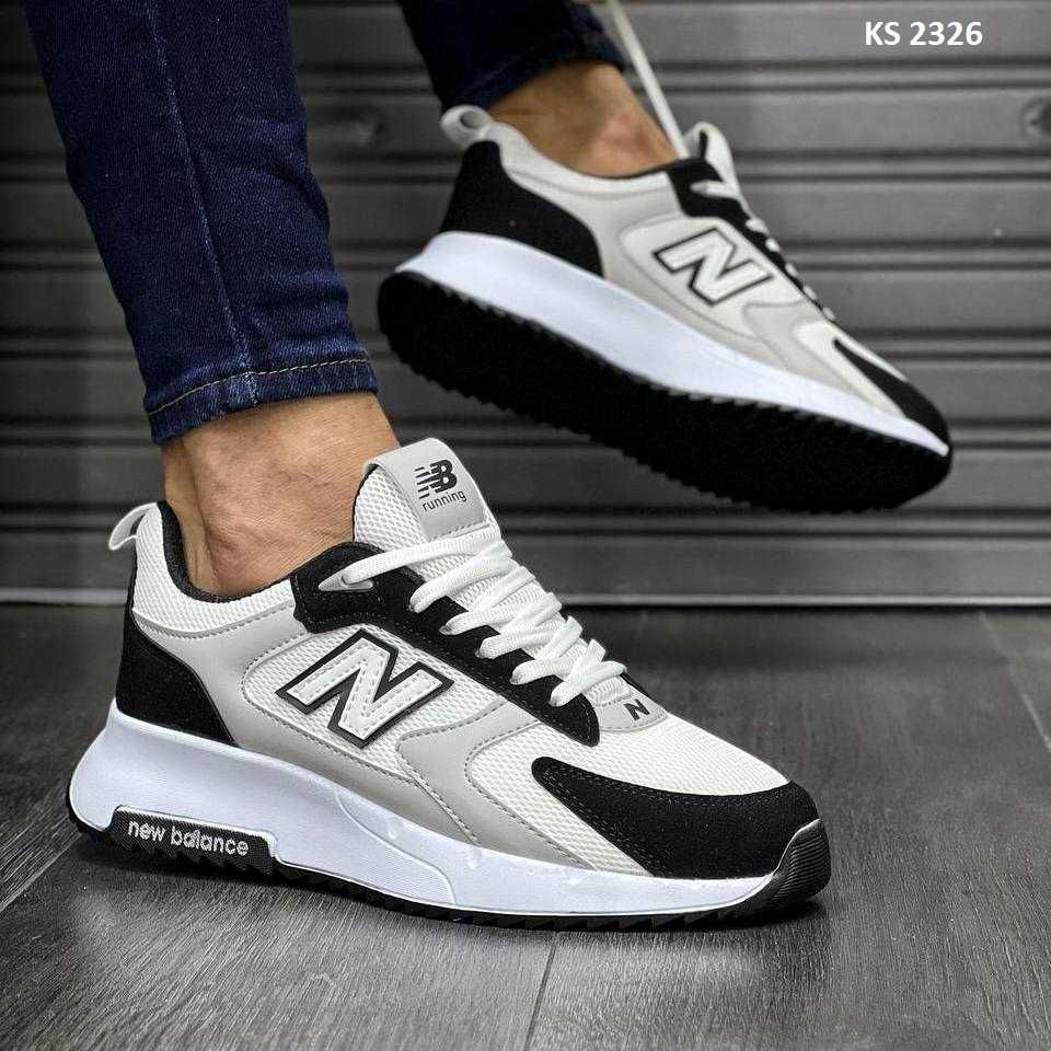 Кросівки New Balance Gray Black White. Арт: KS 2326