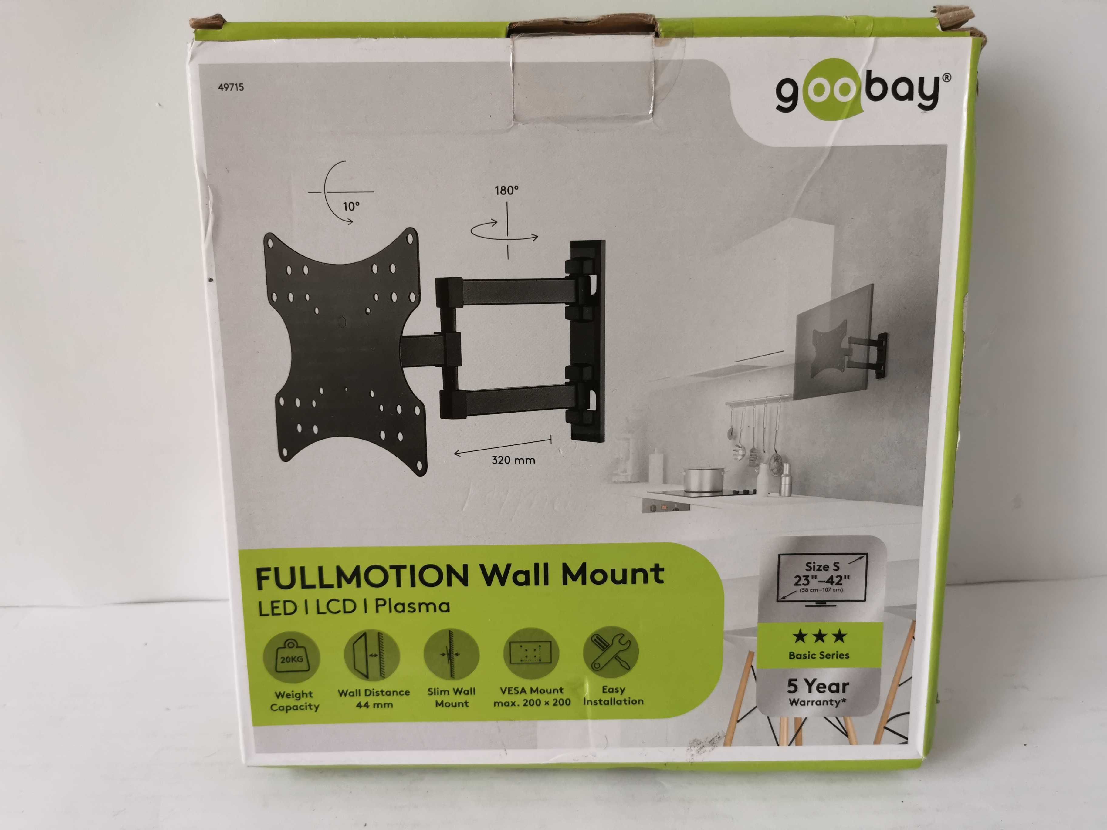 Uchwyt TV na telewizor Goobay Basic Fullmotion S 23- 42"