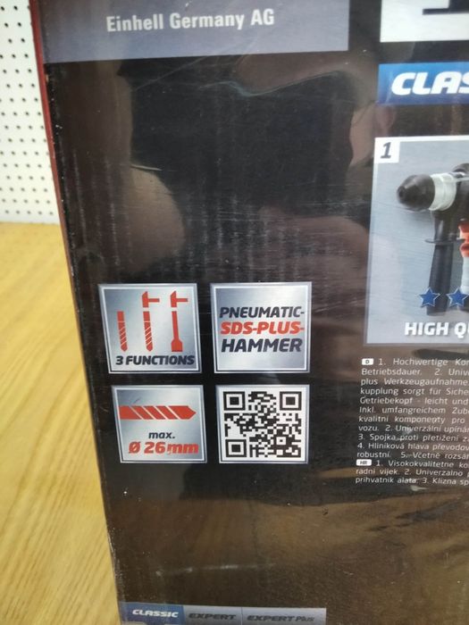 Młot udarowy Einhell TR-RH 900 + komplet wierteł
