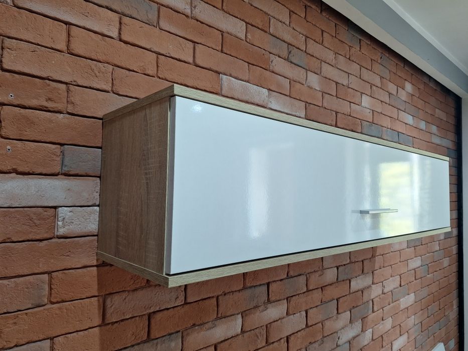 Szafka wisząca biała/dąb sonoma