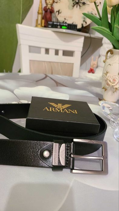 Чоловічий шкіряний ремінь Armani