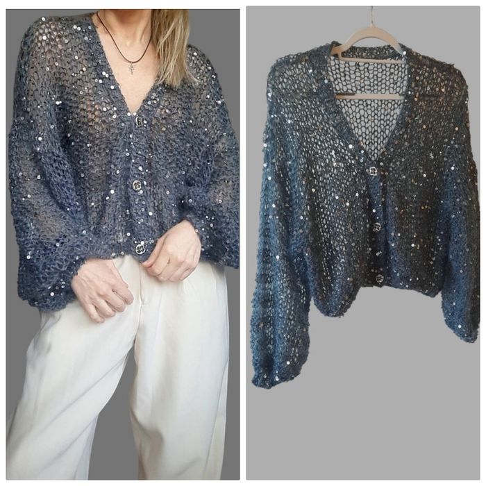 Джемпер паутинка мохер