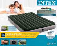 Materac dmuchany dwuosobowy z pompką nożną INTEX 64763