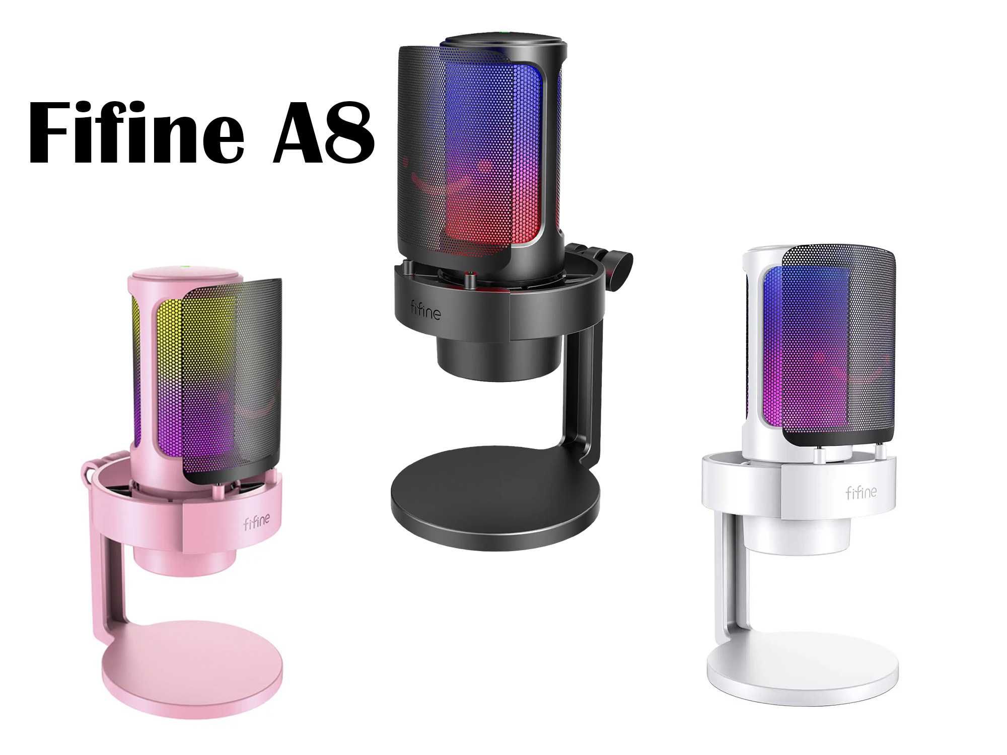 Студійні мікрофони Fifine AM8\K688\A8  живлення USB та XLR | Нові