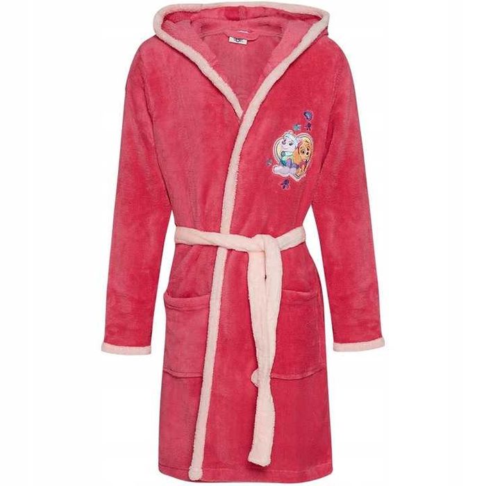 Ciepły różowy szlafrok dziecięcy Psi Patrol 98 - 104 cm