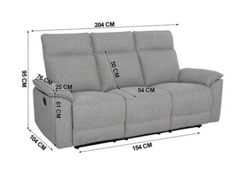 Sofá Reclinável 3 Lugares