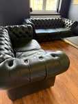 Zestaw Chesterfield dwie sofy i fotel sofa