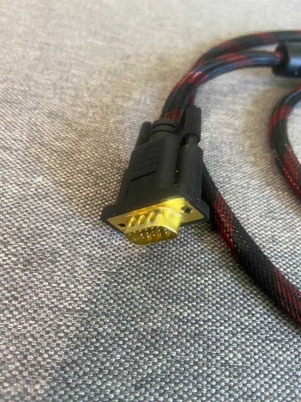 HDMI-VGA 1,5м Кабель аудіо-відео адаптер посилений, позолочений.