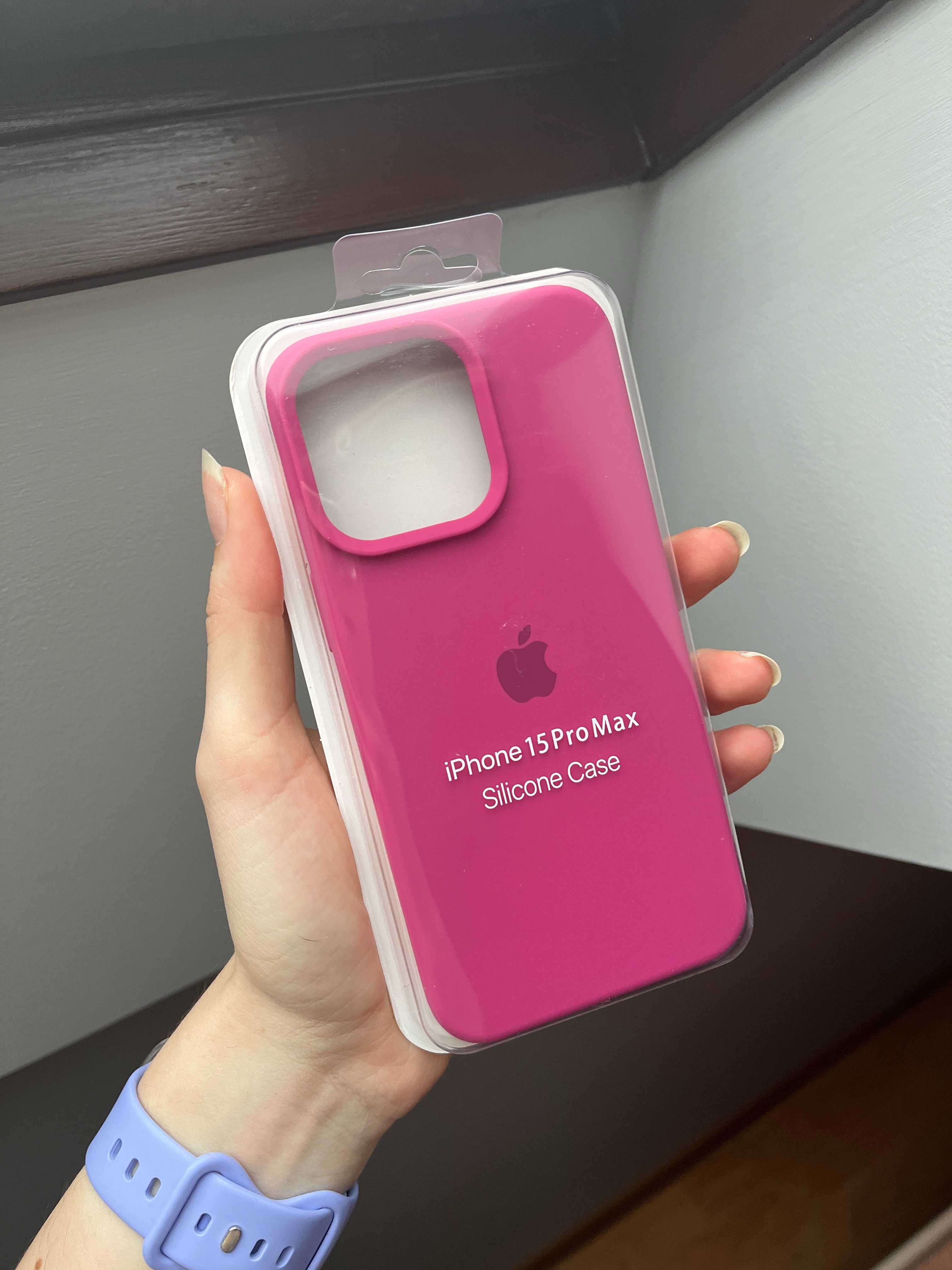 Case iPhone 15 Pro Max etui silikonowe nowe logo apple dragon fruit