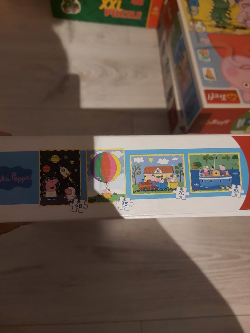 Puzzle dla dzieci świnka peppa peppa pig 4w1