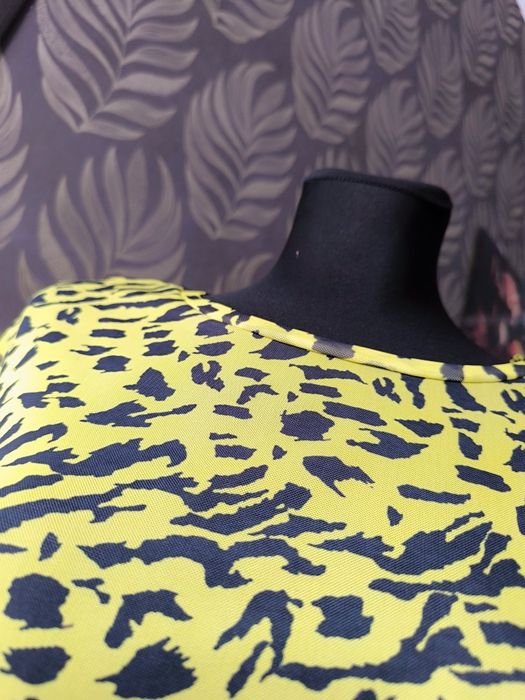 Żółta sukienka oversize Primark 46/48 krótki rękaw summer style plus s