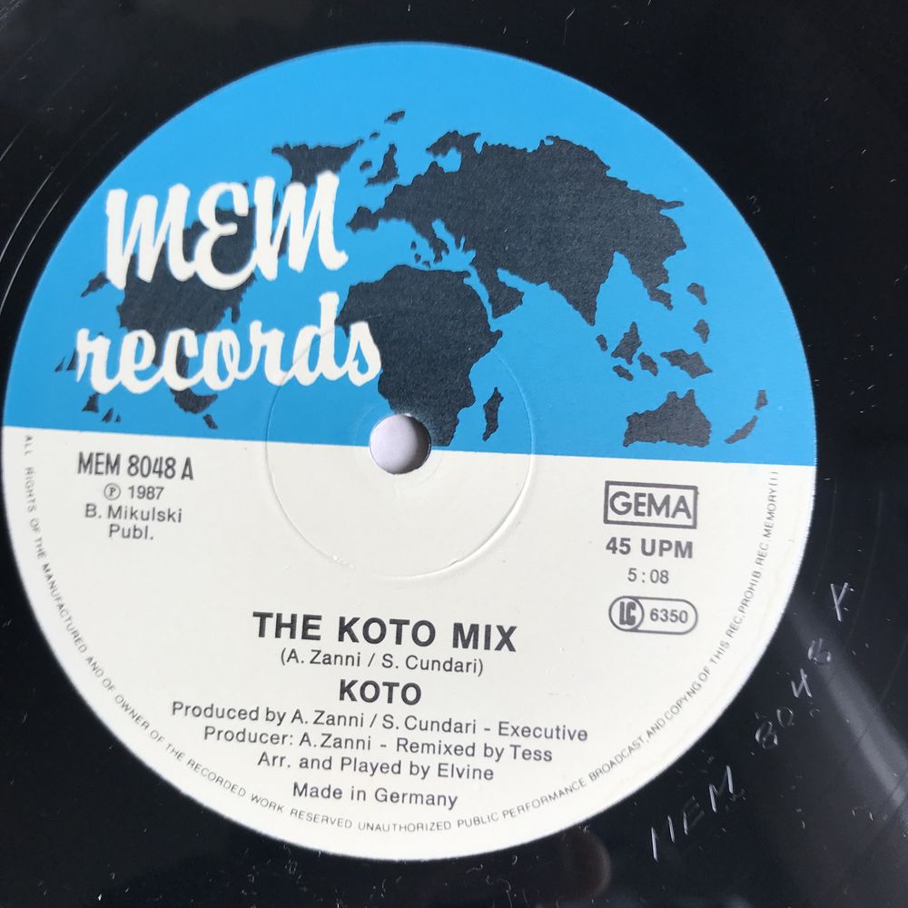 Winyl: KOTO - The Koto Mix / Jabdah (megamix) . Maxi 12.