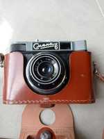 Stary aparat fotograficzny Smena 6 wraz z futerałem