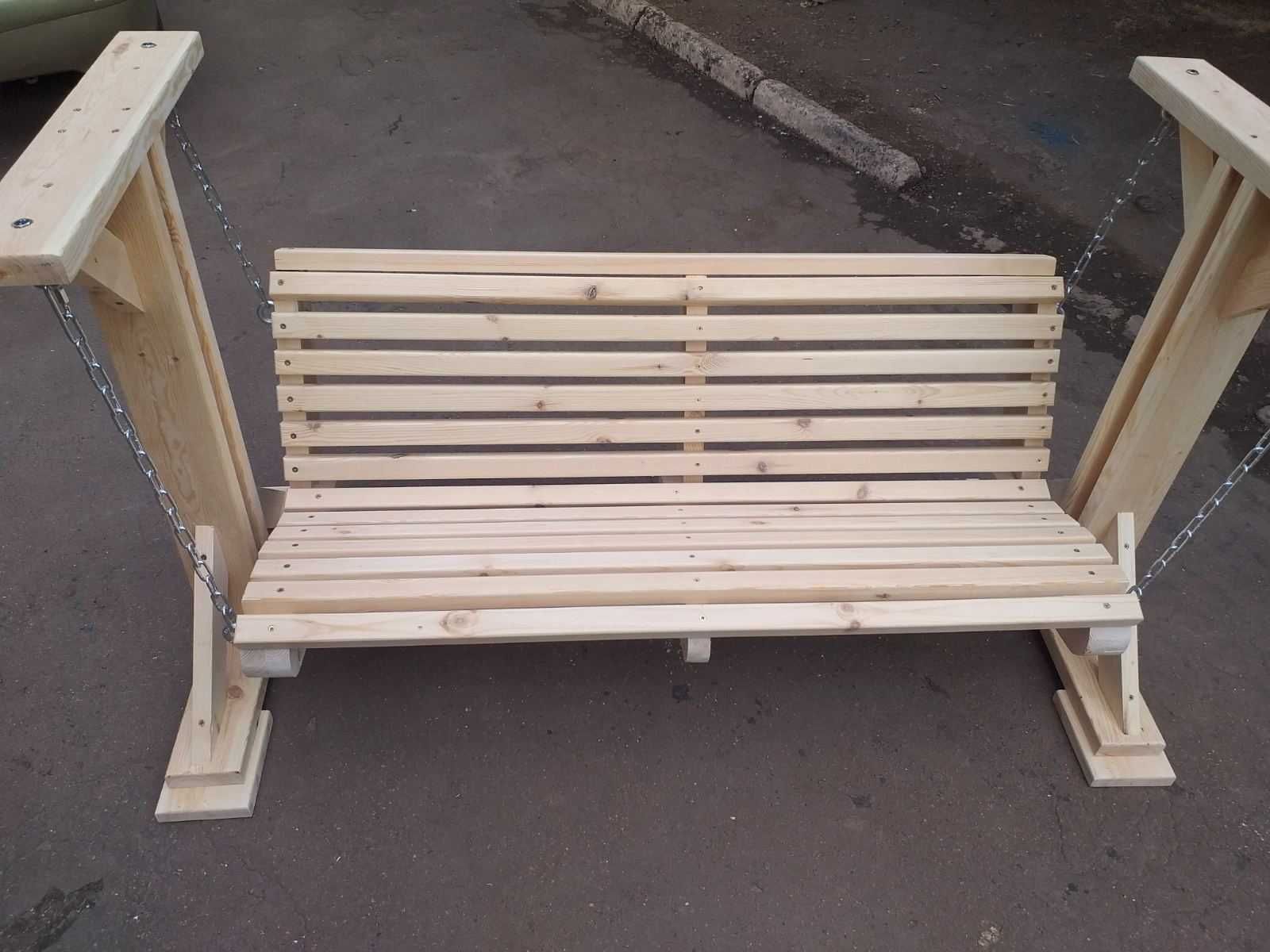 Скамейка деревьна зi столиком