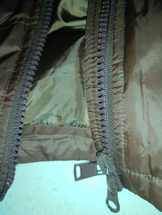 Kurtka damska brąz ceglasty, kaczy puch, r. Oversize, z metki M