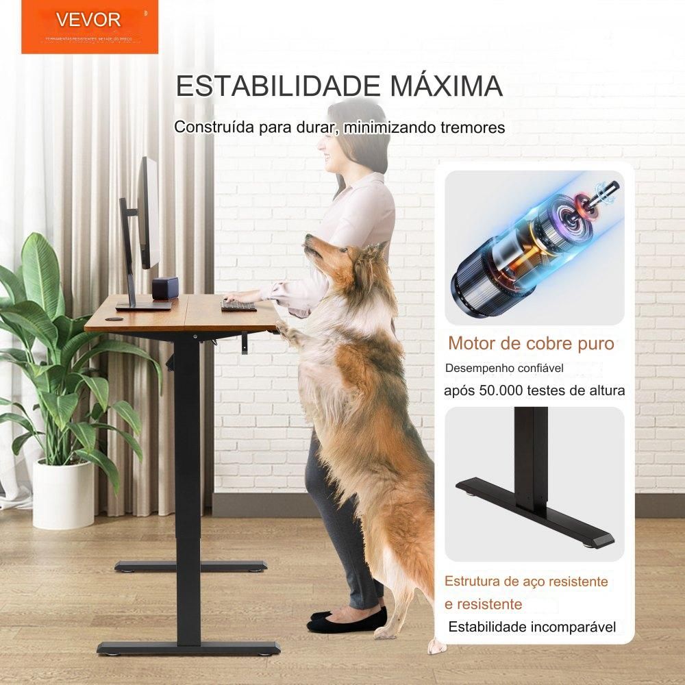 Mesa de pé ajustável em altura  - 55,1x27,6 polegadas