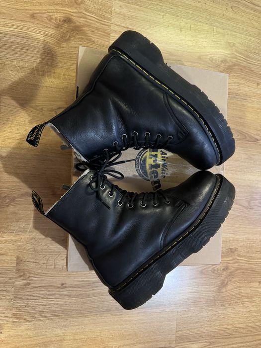 Оригінальні шкіряні черевики Dr. Martens Jadon Fl Jadon Fur Lined